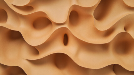 Poster - Abstract cardboard cutout background with organic shapes for modern design