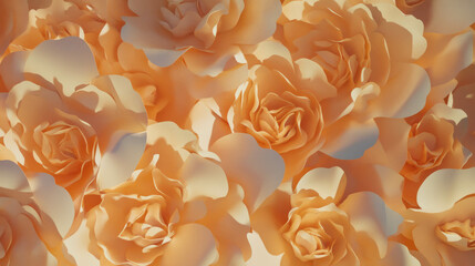 Poster - Elegant floral cardboard cutout background with textured design for creative projects