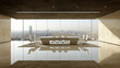 © 王二小 - Modern conference room with city view