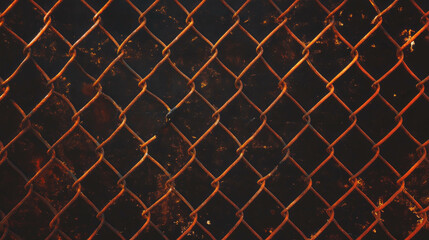 Aufkleber - Industrial chain link fence texture with dark rustic background