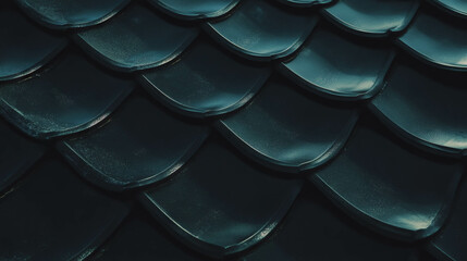 Aufkleber - Rustic clay roof tiles background for architectural design