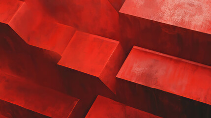 Aufkleber - Vibrant red abstract clay roof tile background for architectural design