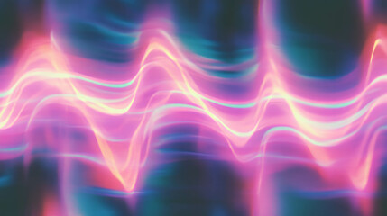 Poster - Colorful energy waves flowing through abstract background for modern design