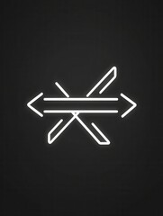 Poster - arrow, double icon. Simple thin line, outline vector element of Arrow icons set for UI and UX, website or mobile application