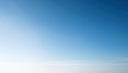 Poster - serene clear blue sky with soft gradient from deep azure to pale white, minimalistic background for design, nature, or mood

