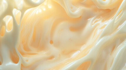 Poster - Creamy beige foam texture for organic beauty and skincare background design