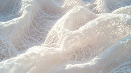 Poster - Intricate crochet lace texture background for elegant creative design