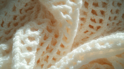 Poster - Intricate crocheted fabric texture for creative background design