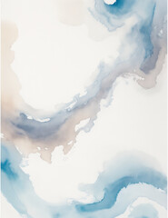Wall Mural - abstract watercolor background - abstract light blue waves background - generative ai