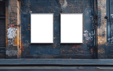 mockup poster, minimalist aesthetic frame poster. template poster advertising citylight. modern desi