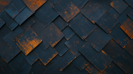 Aufkleber - Industrial grunge background with dark and rusty metal plates texture