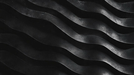 Poster - Dark textured plastic background with wavy patterns for modern design projects