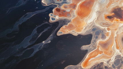 Poster - Abstract dark marble texture with smooth surface and earthy tones