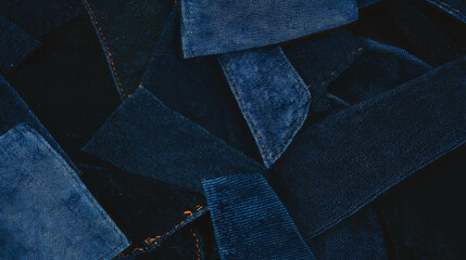 Aufkleber - Denim stitching texture background for design and fashion projects