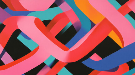 Aufkleber - Vibrant abstract background with diagonal intersecting lines for creative design