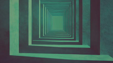 Aufkleber - Surreal endless staircase illusion in geometric abstract pattern for modern design concepts