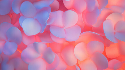 Poster - Vibrant background of felt cutout flowers with layered petals for creative design