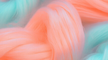 Poster - Dreamy cotton candy texture in pastel pink and blue for creative background design