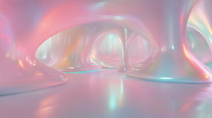 Poster - Futuristic interior design with abstract texture for artistic inspiration