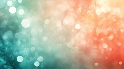 Wall Mural - Blurred abstract artwork with circles and gradient color blending