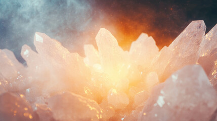 Poster - Radiant crystals background with sparkling light for elegant designs