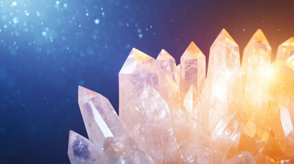 Poster - Enchanting glow of crystals with sparkling light for mystic decor and design