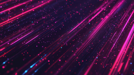 Poster - Glowing futuristic background with flowing data streams for digital design