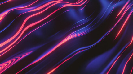 Poster - Vibrant neon light wave background for futuristic design and digital art concepts