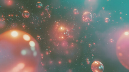 Poster - Enchanting background of glowing orbs and soft light for creative design