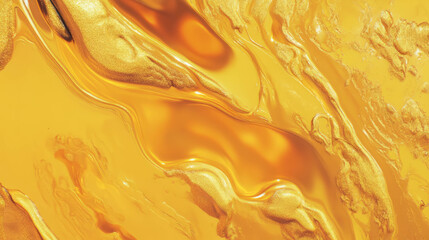 Poster - Luxurious gold paint texture with metallic shine for design and decor