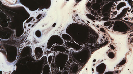 Poster - Abstract ink blot background with artistic swirls for creative design
