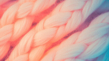 Poster - Cozy winter knitted wool texture in soft pastel colors for warm design inspiration