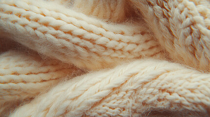 Poster - Cozy winter textile design with cable knit wool texture background