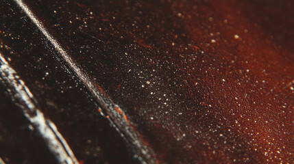 Poster - Textured leather bound book background with rich embossed details