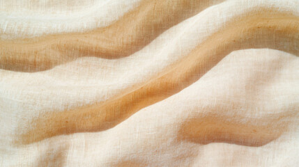 Poster - Elegant light beige linen texture background for design projects