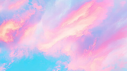 Aufkleber - Abstract dreamy sky with light clouds and soft pastel colors for background design