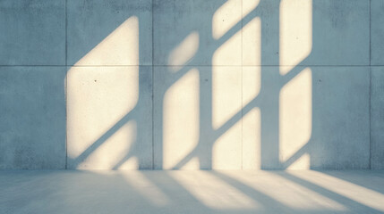 Poster - Light grey concrete texture with soft shadow patterns for modern design background