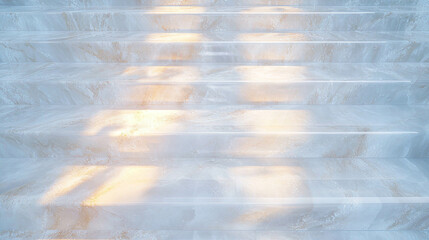 Poster - Elegant marble staircase with polished texture and bright reflections for architectural design