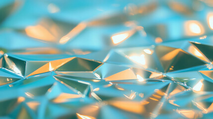 Aufkleber - Abstract geometric pattern with metallic stars and sharp edges in vibrant light