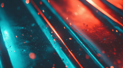Aufkleber - Abstract textured metal background with welding marks and vibrant lighting effects