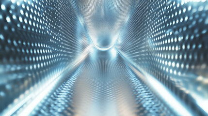 Poster - Futuristic metallic mesh texture with sharp edges for design and background concepts
