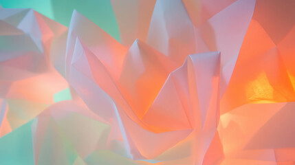 Poster - Vibrant abstract origami flower background for creative design projects