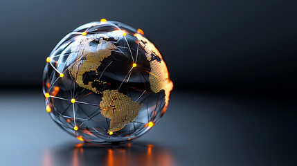 Poster - Global connectivity representation digital artwork innovative design modern environment creative perspective technology concept