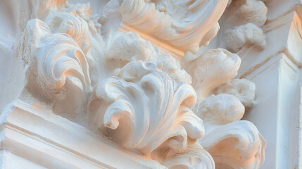 Poster - Intricate stone carvings with ornate details for architectural decor and design