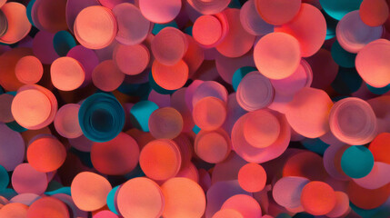 Poster - Colorful rolled paper beads texture for creative design projects
