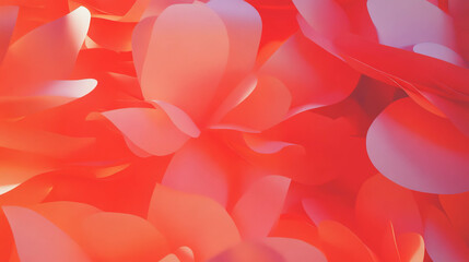 Poster - Vibrant abstract background with paper cutout flowers for creative design