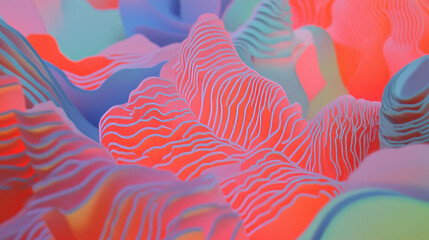 Poster - Vibrant abstract background with intricate paper cutout texture for design projects
