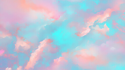 Aufkleber - Dreamy pastel clouds texture with soft colors for background design