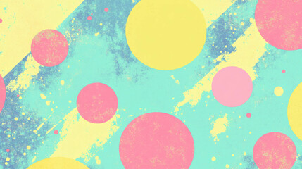 Poster - Pastel polka dot pattern texture for creative background design