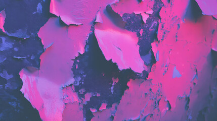 Poster - Abstract background with peeling paint texture in vibrant pink and purple tones
